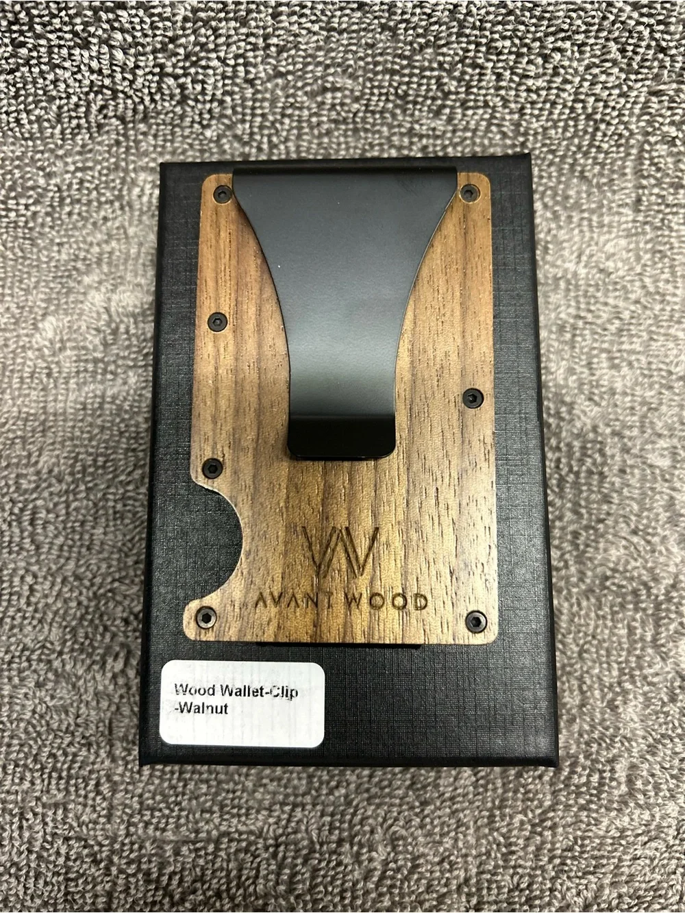 Avantwood wood & resin wallet w/RFID blocking and money clip (choice of styles)